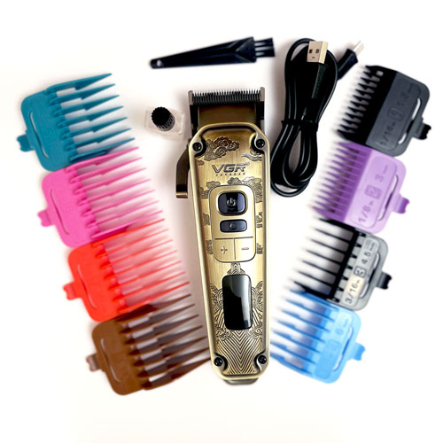 لوازم جانبی کامل ماشین اصلاح VGR مدل V-005 با شانههای اندازهگیری مختلف