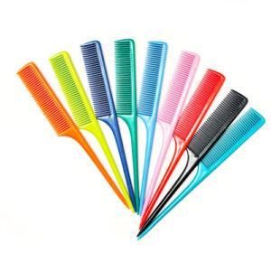 شانه دم‌باریک آرایشگاهی نوک‌تیز مشکی مناسب تقسیم‌بندی مو برای کوتاهی، رنگ و مش