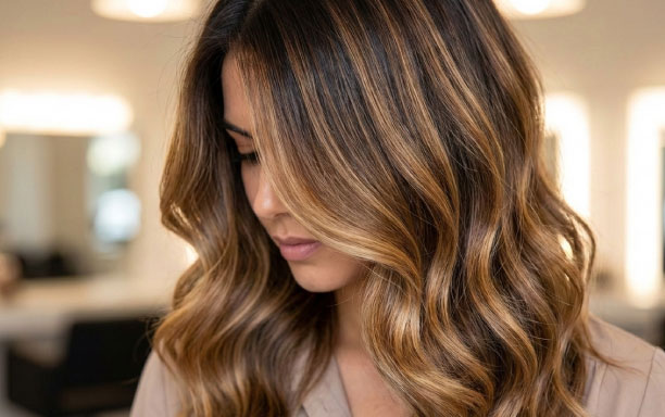 نمونه سامبره مو با تغییر رنگ طبیعی